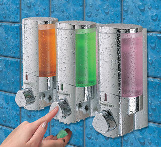 Aviva Chrome Triple Soap and Gel Dispenser