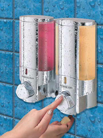 Aviva Chrome Double Soap and Gel Dispenser