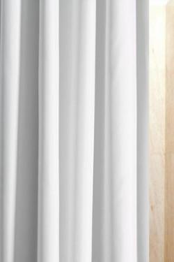 Anti-Bacterial Polyester Plain White Shower Curtain 2135mm wide x 2135mm long