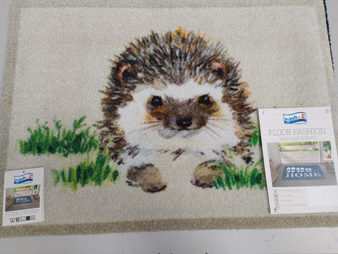 Wash+Dry doormat 50x70cm Country Hedgehog, Anti-fade, anti-slip washable