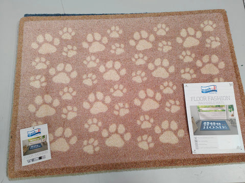 Wash+Dry doormat 50x70cm Paws-Neutral, Anti-fade, anti-slip washable