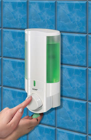 Aviva White Single Soap and Gel Dispenser