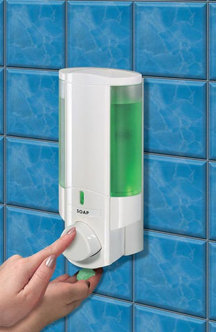 Aviva White Single Soap and Gel Dispenser